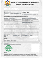 Unified business permit - Mombasa